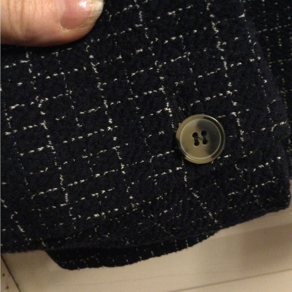 Navy & White Knit Anthropologie Blazer - Picture 6 of 9